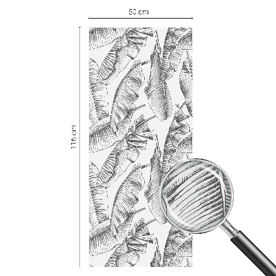 Okenska folija vitraž za zasebnost Tropski listi