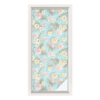 Folija za okna proti soncu Tropski vzorec