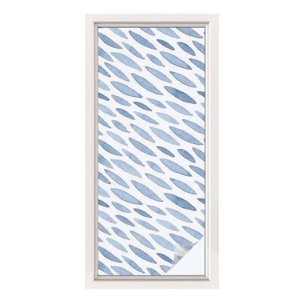 Mlečna folija za okna vitraž Modre poteze