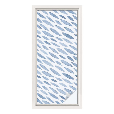 Mlečna folija za okna vitraž Modre poteze