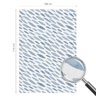 Mlečna folija za okna vitraž Modre poteze