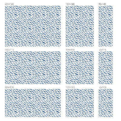 Mlečna folija za okna vitraž Modre poteze