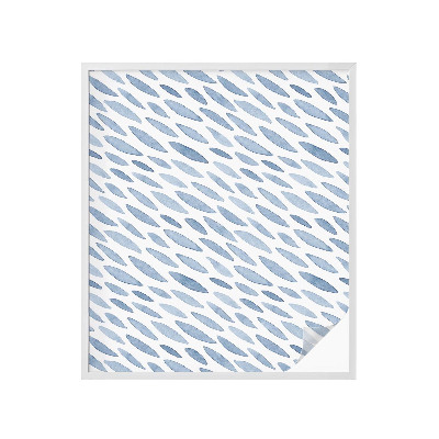 Mlečna folija za okna vitraž Modre poteze