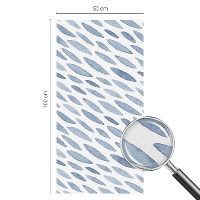 Mlečna folija za okna vitraž Modre poteze