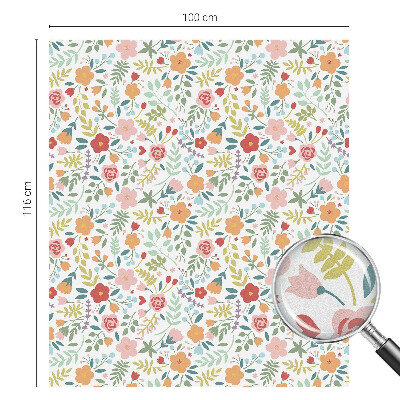 Folija za okna proti soncu Cvetlični vzorec