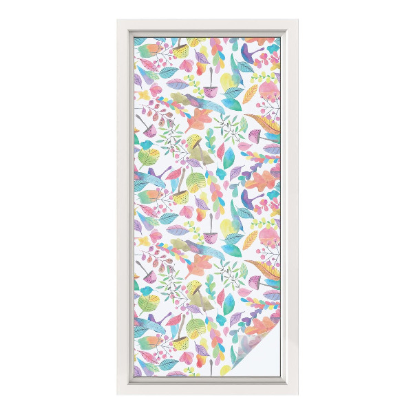 Mlečna folija za okna vitraž Barvita sestava