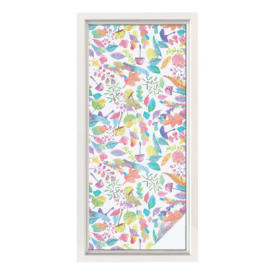 Mlečna folija za okna vitraž Barvita sestava