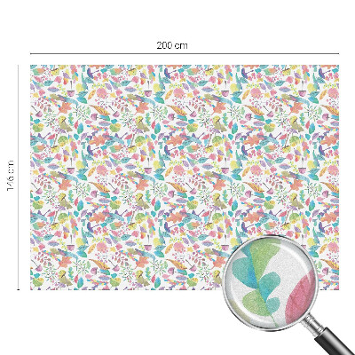 Mlečna folija za okna vitraž Barvita sestava