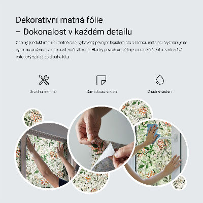 Dekorativna folija za steklo vitraž Nežno perje