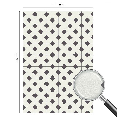 Mlečna folija za okna vitraž Črno-beli diamanti