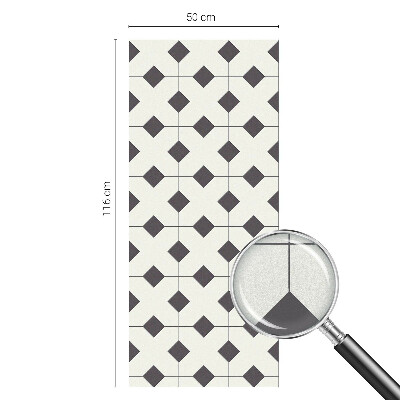 Mlečna folija za okna vitraž Črno-beli diamanti