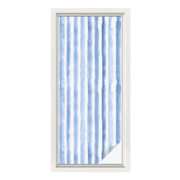 Dekorativna folija za steklo vitraž Modre črte