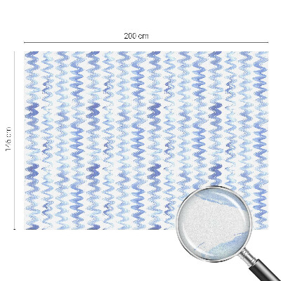 Mlečna folija za okna vitraž Modri ​​valovi