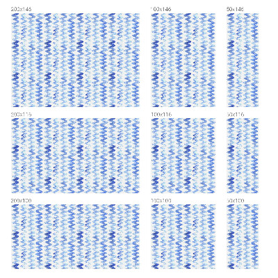 Mlečna folija za okna vitraž Modri ​​valovi