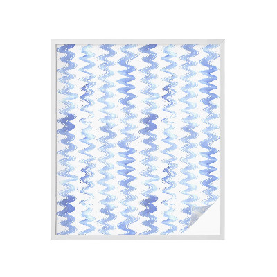 Mlečna folija za okna vitraž Modri ​​valovi