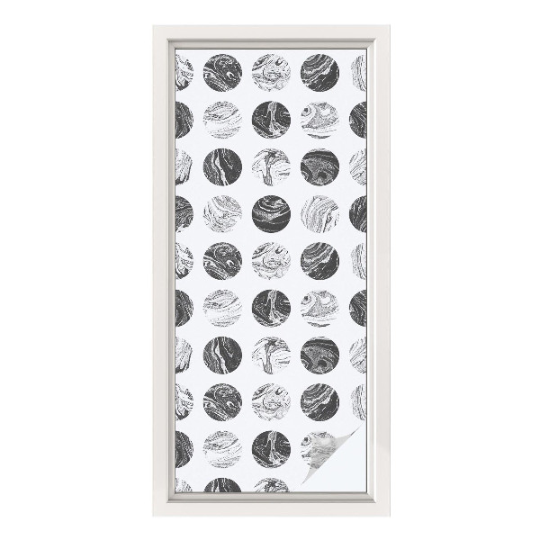 Okenska folija vitraž za zasebnost Marmorna eleganca