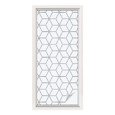 Mlečna folija za okna vitraž Pikčasti rombi