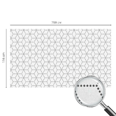 Mlečna folija za okna vitraž Pikčasti rombi