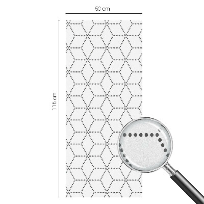 Mlečna folija za okna vitraž Pikčasti rombi