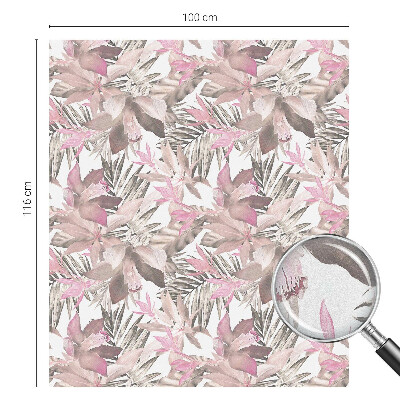 Okenska folija vitraž za zasebnost Pastelne rože