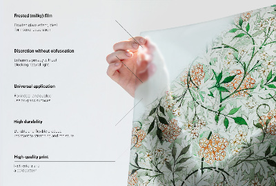 Okenska folija vitraž za zasebnost Pastelne rože