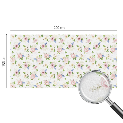 Folija za okna proti soncu Cvetlični vzorec