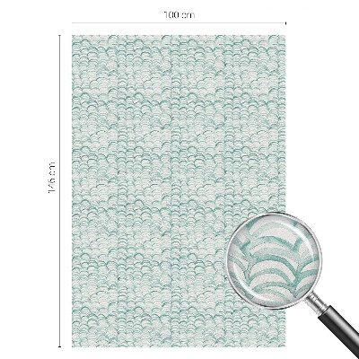 Dekorativna folija za steklo vitraž Zeleni val