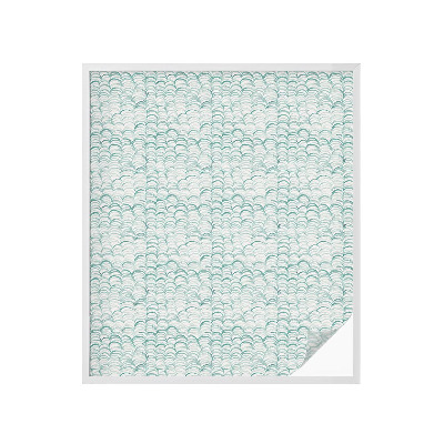 Dekorativna folija za steklo vitraž Zeleni val