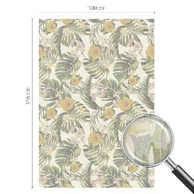 Mlečna folija za okna vitraž Tropska tema