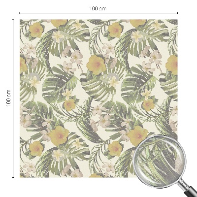 Mlečna folija za okna vitraž Tropska tema