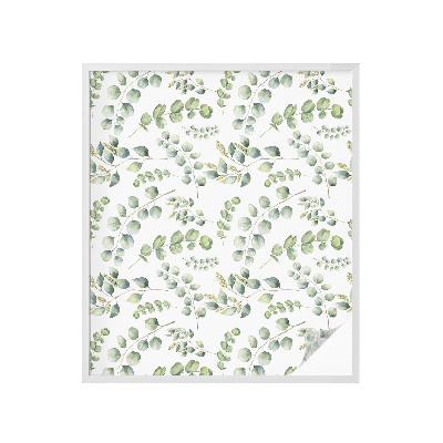 Okenska folija vitraž za zasebnost Botanični listi