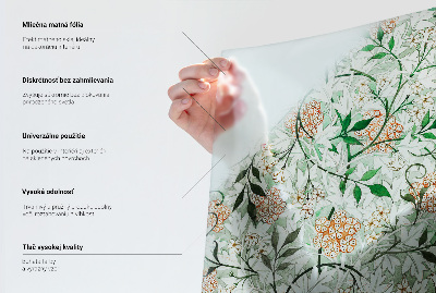 Okenska folija vitraž za zasebnost Botanični listi