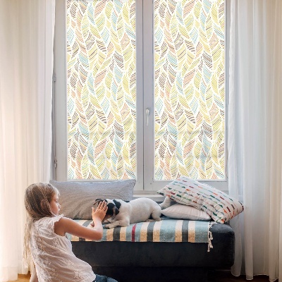 Dekorativna folija za steklo vitraž Mavrično perje