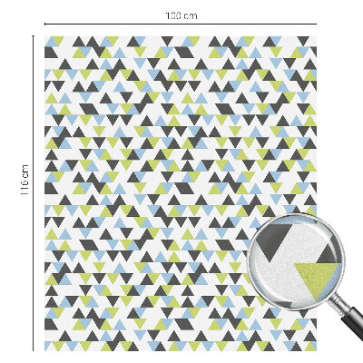 Mlečna folija za okna vitraž Geometrijski trikotniki