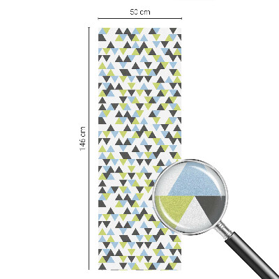 Mlečna folija za okna vitraž Geometrijski trikotniki