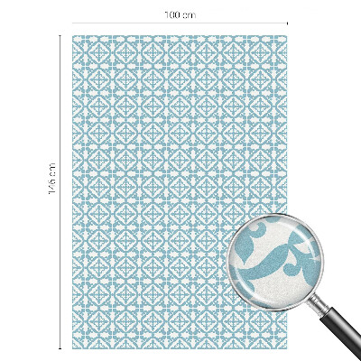 Okenska folija vitraž za zasebnost Modri ​​okraski