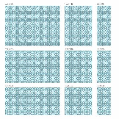 Okenska folija vitraž za zasebnost Modri ​​okraski