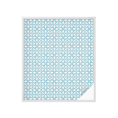 Okenska folija vitraž za zasebnost Modri ​​okraski