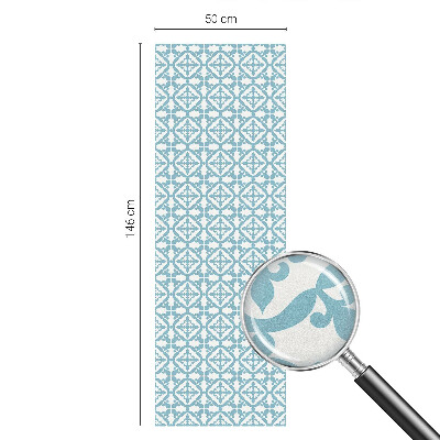 Okenska folija vitraž za zasebnost Modri ​​okraski