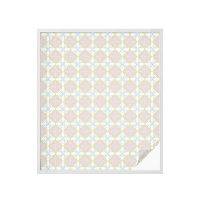 Mlečna folija za okna vitraž Pastelni ornament