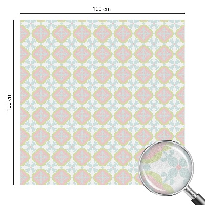 Mlečna folija za okna vitraž Pastelni ornament