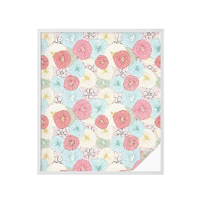 Okenska folija za zaščito pred pogledi Pastelne rože