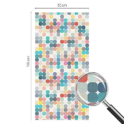 Folija za okna proti soncu Barviti kvadratki