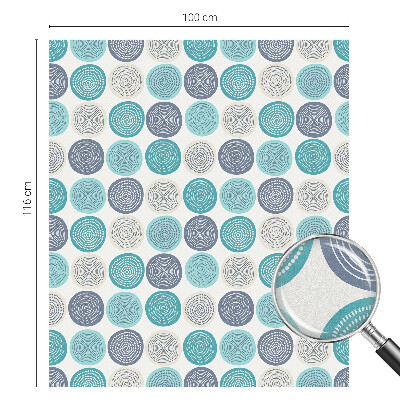 Okenska folija vitraž za zasebnost Geometrijski krogi