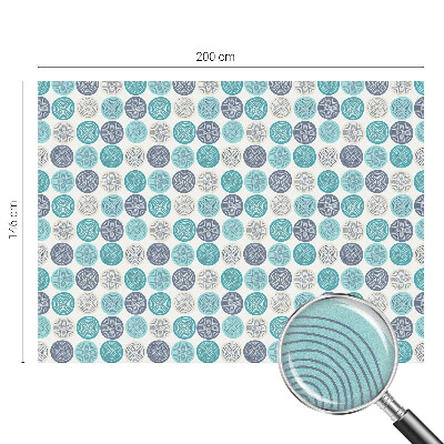 Okenska folija vitraž za zasebnost Geometrijski krogi