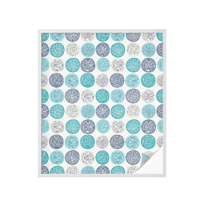 Okenska folija vitraž za zasebnost Geometrijski krogi