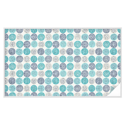 Okenska folija vitraž za zasebnost Geometrijski krogi