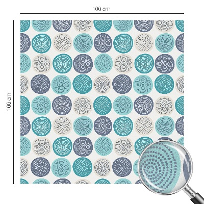 Okenska folija vitraž za zasebnost Geometrijski krogi