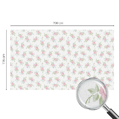 Mlečna folija za okna vitraž Romantične vrtnice