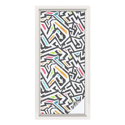 Mlečna folija za okna vitraž Abstraktna geometrija